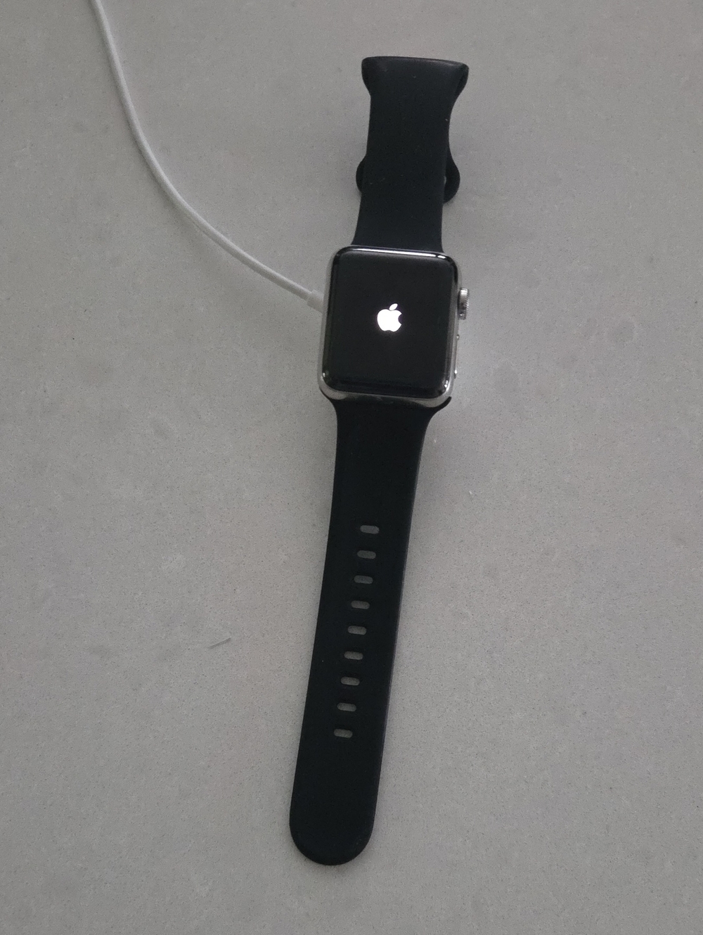 Apple Watch in Black with Silver Case - Classic Smartwatch